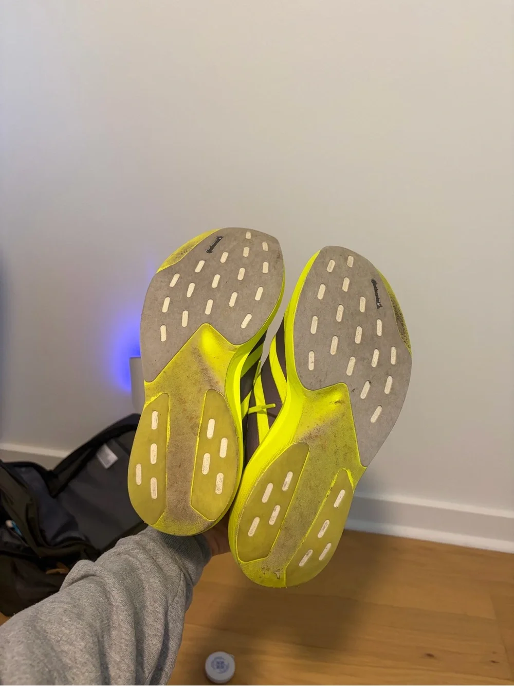 adidas Women's Adizero EVO SL Running Shoes Color: Solar Yellow/Aurora